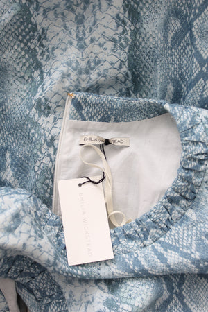 Emilia Wickstead Maidy Snakeskin Printed Linen Midi Dress