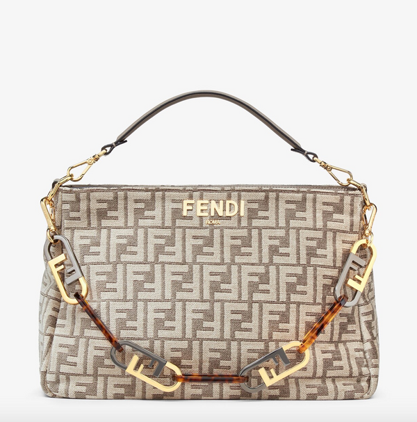 Fendi O'Clock Logo-Jacquard Chenille Tote Bag - Closet Upgrade