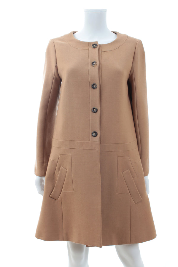 Stand up collar camel on sale coat