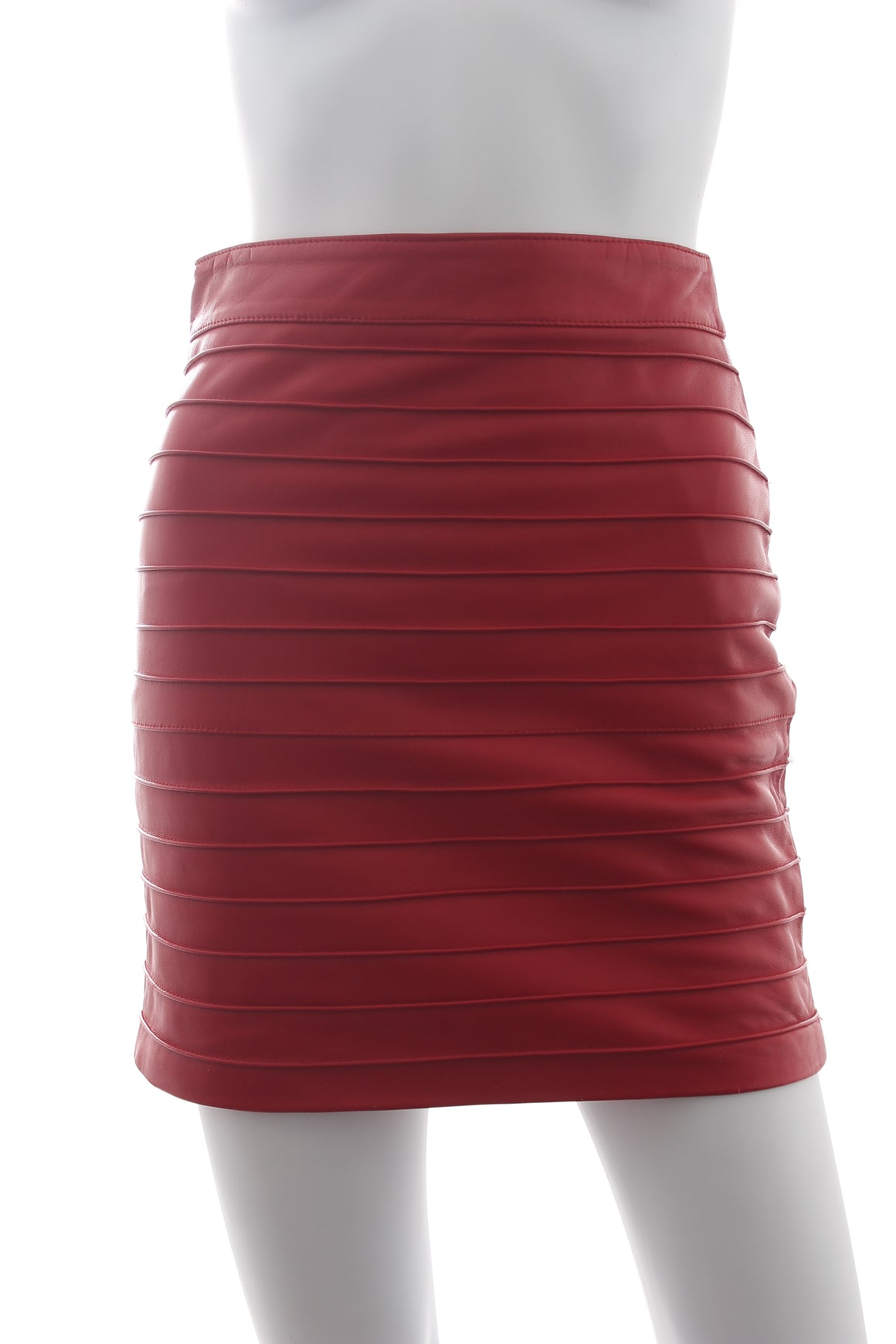 Alessandra Rich High-Waisted Leather Mini Skirt
