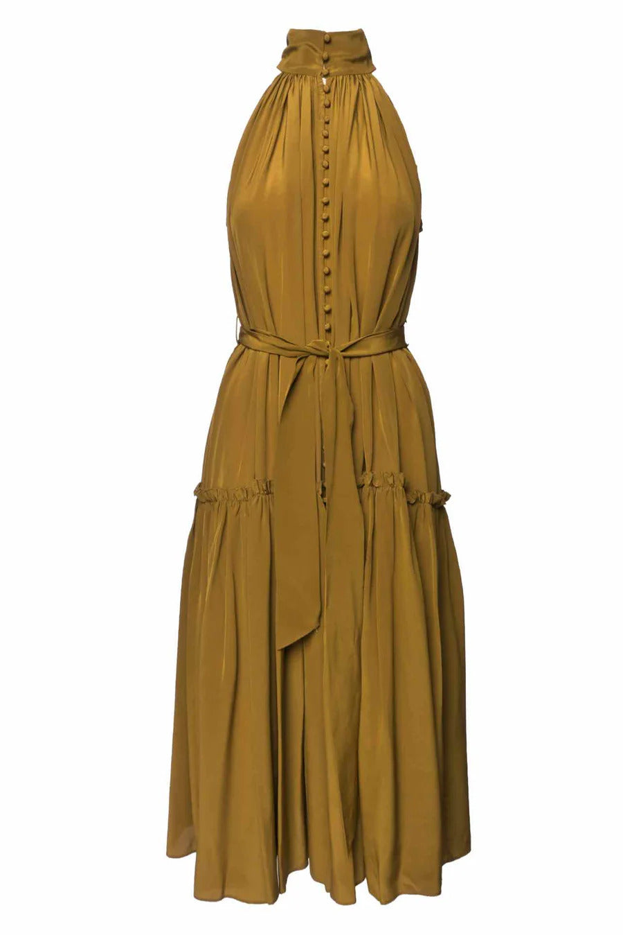 Zimmermann Swing Buttoned Silk Midi Dress