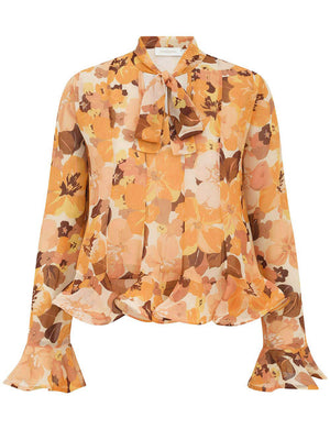Zimmermann Balance Flutter Printed Blouse - Spring 2025 Collection