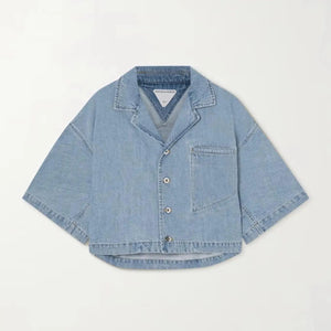Bottega Veneta Cropped Denim Shirt