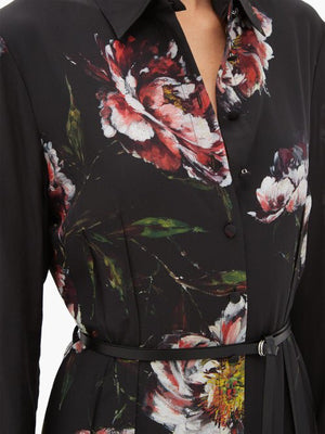 Altuzarra 'Edith' Floral Printed Silk Midi Shirtdress