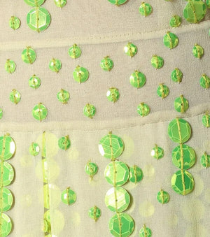 Dries Van Noten Sequin Embellished Chiffon Maxi Dress