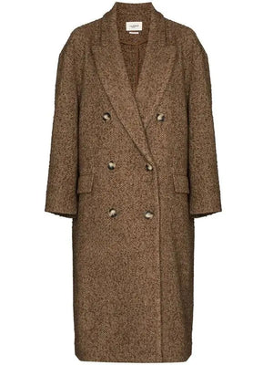 Isabel Marant Étoile Ojima Double-Breasted Wool-Blend Coat