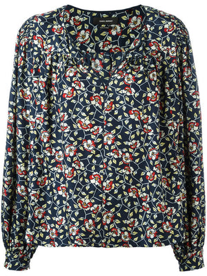 Isabel Marant Ryton Floral Printed Silk Blouse