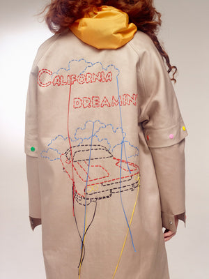 Mira Mikati 'California Dreamin' Embroidered Trench Coat