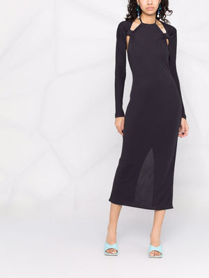 Jacquemus Nodi Cutout Jersey Maxi Dress