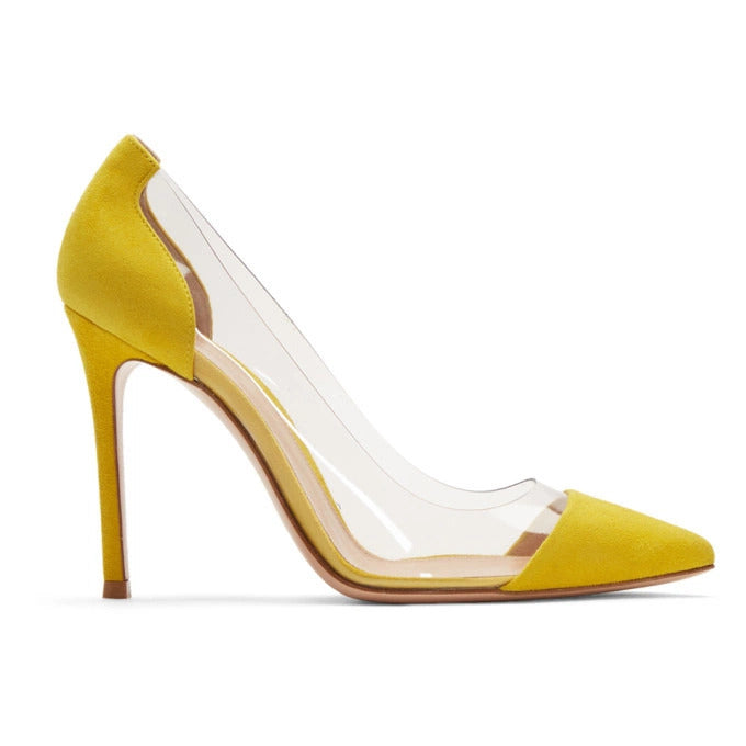 Gianvito Rossi Plexi 105 Suede Pumps