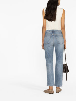 Khaite Abigail High-Rise Straight-Leg Jeans