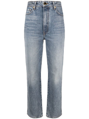 Khaite Abigail High-Rise Straight-Leg Jeans