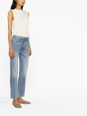 Khaite Abigail High-Rise Straight-Leg Jeans