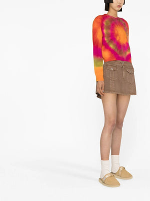 The Elder Statesman Tunnel Tie Dye Wool-Cashmere Sweater