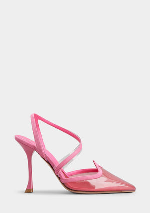 Roger Vivier I love Vivier PVC and Leather Slingback Pumps