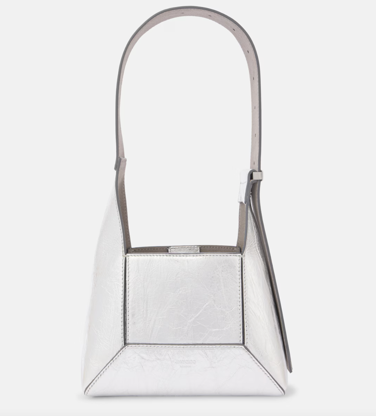 Jimmy Choo Diamond Small Metallic Leather Shoulder Bag