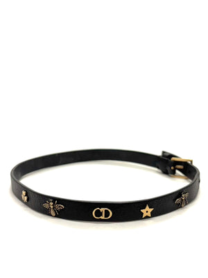 Dior Embellished Leather Wrap Bracelet