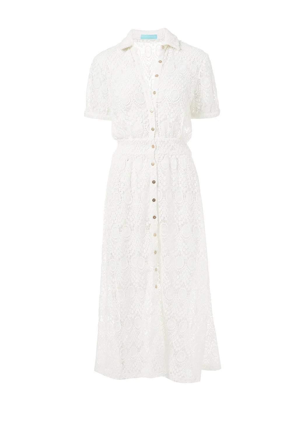 Melissa Odabash April Lace Midi Shirt Dress
