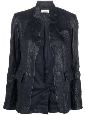 Zadig & Voltaire Verys Crinkled Leather Jacket