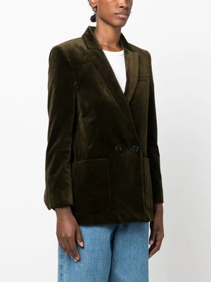 Zadig & Voltaire Visko Velvet Double Breasted Blazer