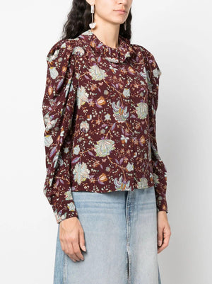 Ulla Johnson Dara Floral Printed Silk Blouse