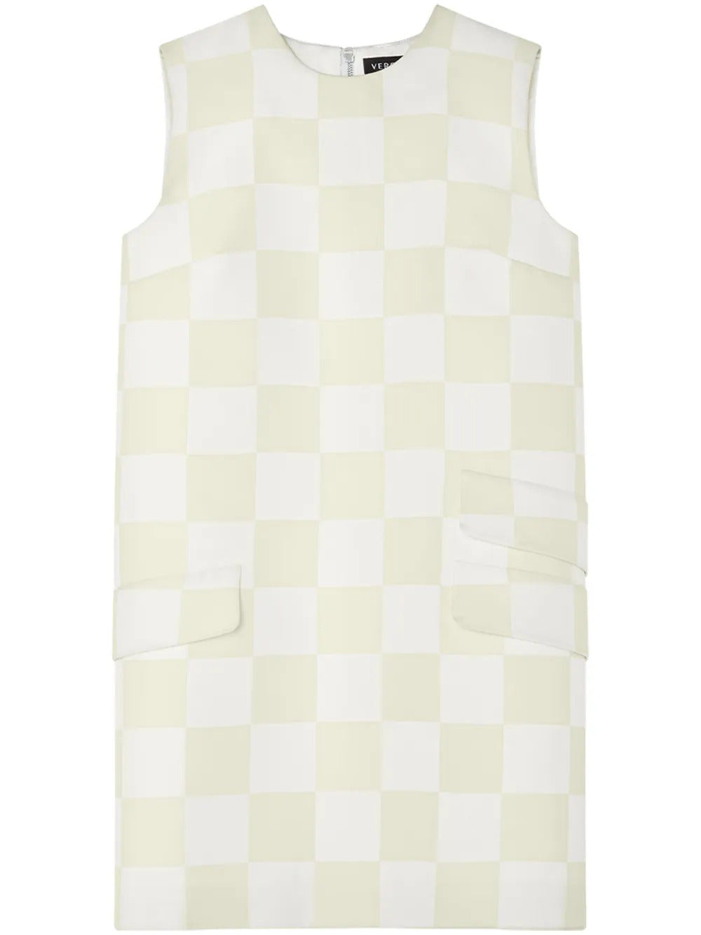Versace Checkerboard Silk-Blend Duchesse Mini Dress - Spring/Summer 2024