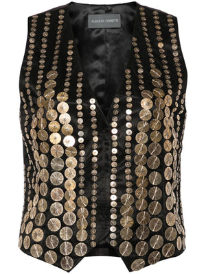 Alberta Ferretti Medal Embroidered Waistcoat - Fall/Winter '24 Midnight in Paris Collection