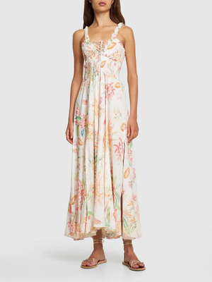 Charo Ruiz Floral Printed Cotton Maxi Dress