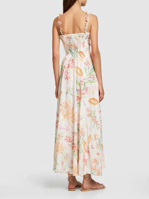 Charo Ruiz Floral Printed Cotton Maxi Dress