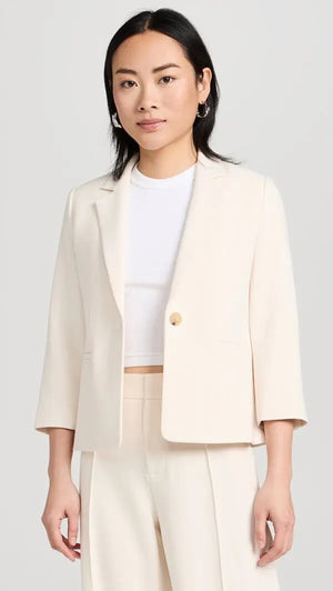 Vince Shrunken Crepe Blazer