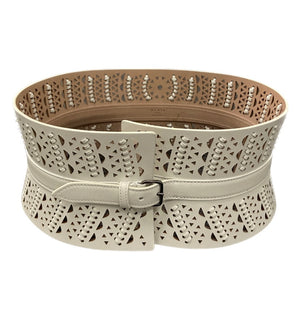 Alaïa Lux Vienne Tresse Laser-cut Leather Corset Belt