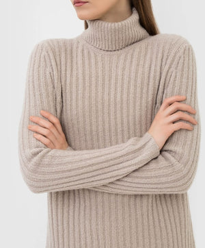 Gabriela Hearst Holden Ribbed Cashmere Bouclé Turtleneck Sweater