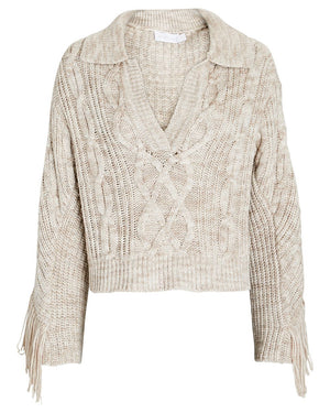 Jonathan Simkhai Kara Cable Knit Polo Sweater