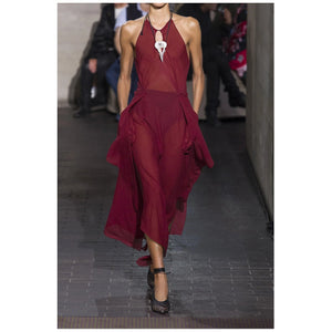 Roland Mouret 'Risby' Hammered Silk-Chiffon Gown - Runway Collection