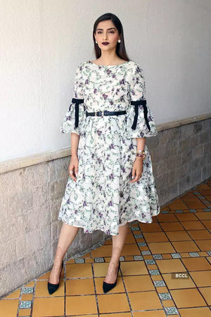 Erdem Aleena Floral Jacquard Pleated Midi Dress