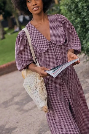 RIXO Liudmyla Check Maxi Dress