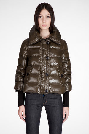 Moncler Tulsa Rib Knit-Trimmed Down Jacket