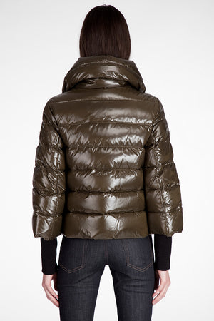 Moncler Tulsa Rib Knit-Trimmed Down Jacket