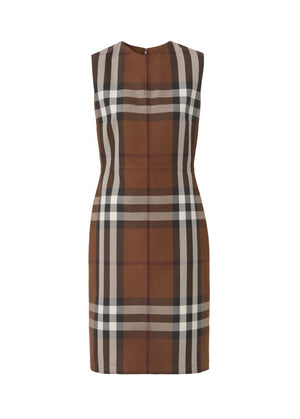 Burberry Check Wool Cotton Jacquard Mini Dress - Current Season