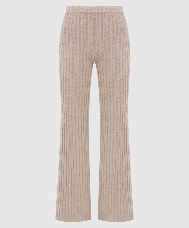 Gabriela Hearst Miles Ribbed Cashmere Bouclé Flared Pants