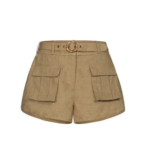 Zimmermann Brighton Belted Linen and Cotton-Blend Shorts