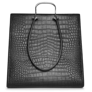 Alexander McQueen The Tall Story Croc-Embossed Leather Bag