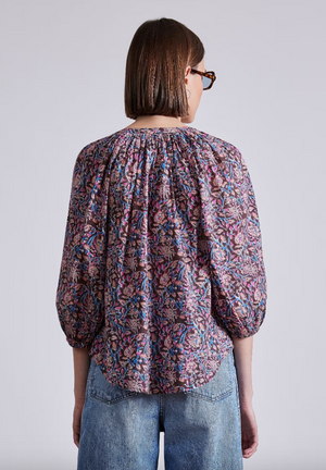 Apiece Apart Mitte Floral Printed Cotton Blouse