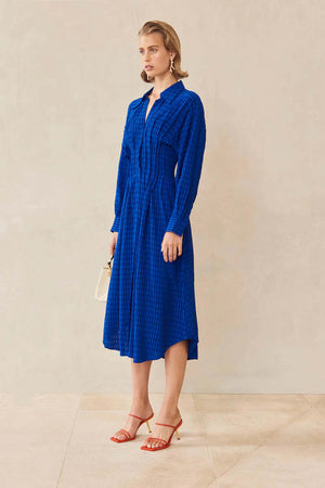 Cult Gaia Eden Textured Gingham Dress