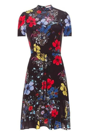 Erdem Anne Floral Printed Silk Mini Dress