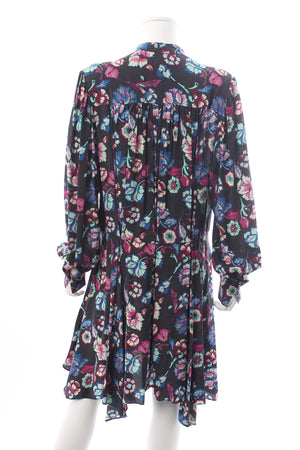 Isabel Marant Verikio Floral Printed Silk Dress