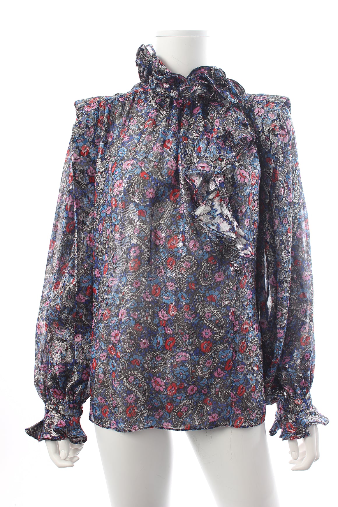 Isabel Marant Chandraya Silk Metallic Printed Blouse