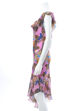 Rodarte Silk Chiffon Printed Dress