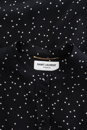 Saint Laurent Polka Dot Silk Mini Dress