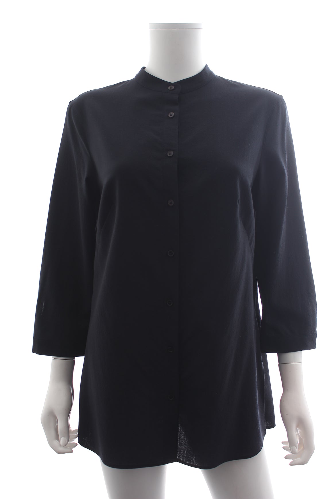 Akris Wool Cropped Sleeve Shirt